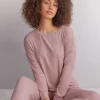 Camiseta de Manga Larga con Escote Barco de Modal Chic Comfort