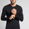 Camiseta de Manga Larga de Algodón Superior Elástico