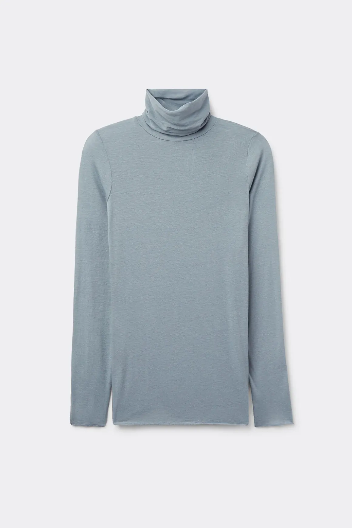 Camiseta de Manga Larga de Cuello Alto de Cashmere Ultraligero de Modal