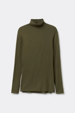 Camiseta de Manga Larga de Cuello Alto de Cashmere Ultraligero de Modal