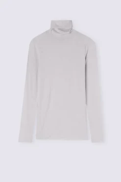 Camiseta de Manga Larga de Cuello Alto de Cashmere Ultraligero de Modal