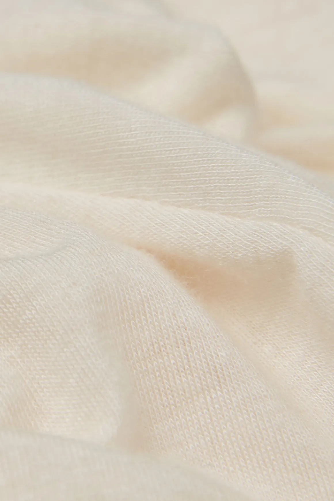 Camiseta de Manga Larga de Modal Ultralight con Cashmere y Escote Redondo