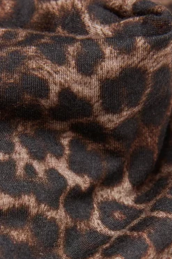 Camiseta de Manga Larga de Modal Ultralight con Cashmere Luxurious Leopard