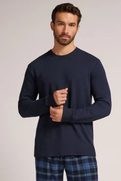Camiseta de Manga Larga en Felpa de Modal