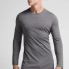 Camiseta de manga larga en algodón superior de hombre