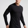 Camiseta de manga larga en algodón superior de hombre