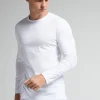 Camiseta de manga larga en algodón superior de hombre