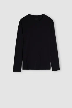 Camiseta de manga larga en algodón superior de hombre