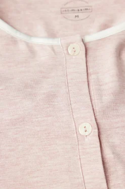 Camiseta de Modal y Encaje Abierta en la Parte Delantera