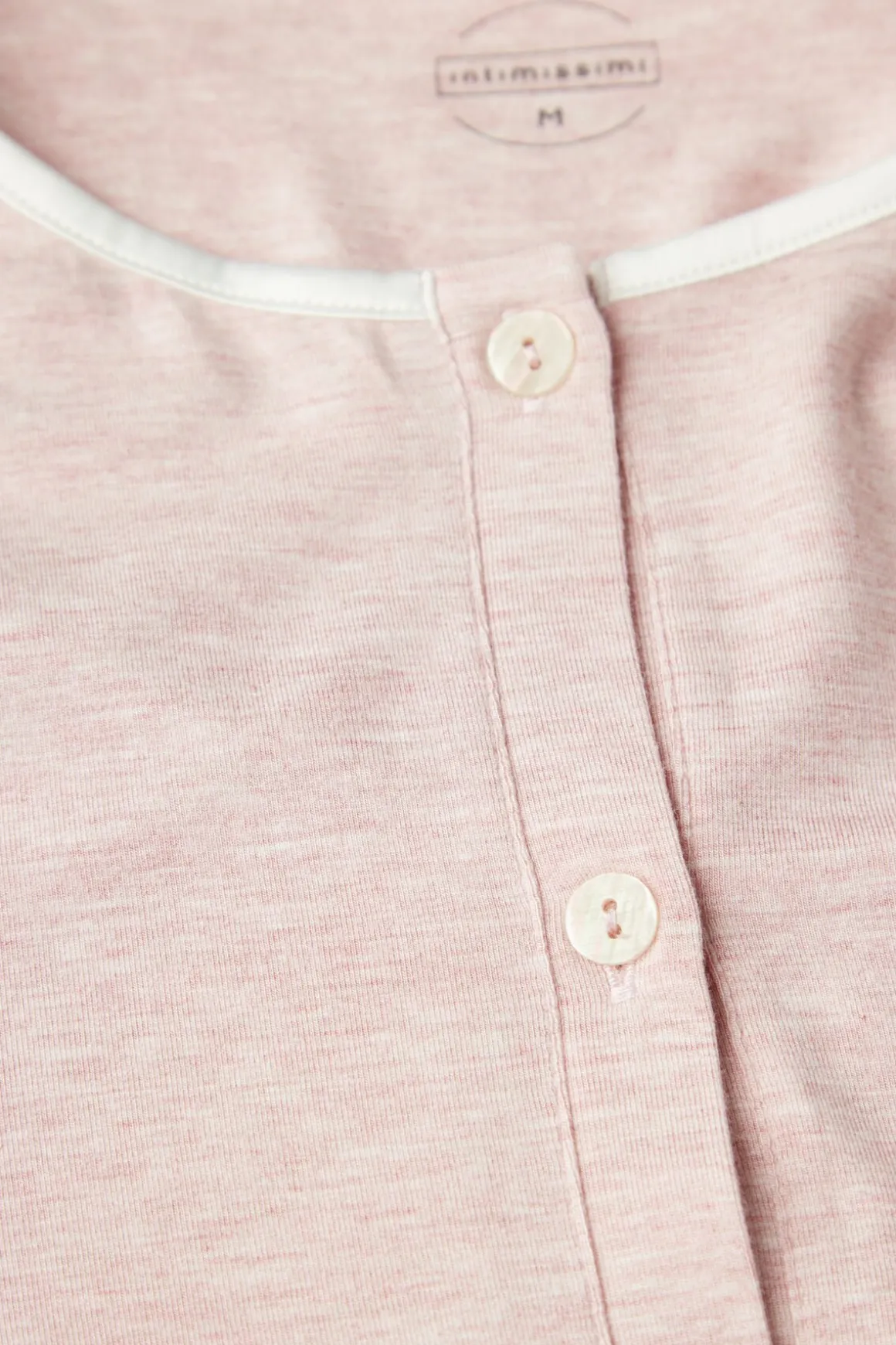 Camiseta de Modal y Encaje Abierta en la Parte Delantera