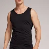 Camiseta de Tirantes con Escote Redondo de Algodón Superior Extrafino