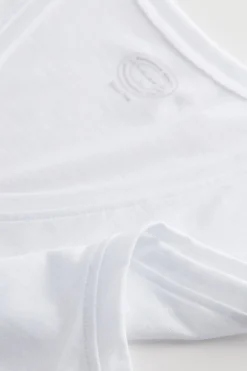 Camiseta de Tirantes con Escote de Pico de Algodón Superior Extrafino