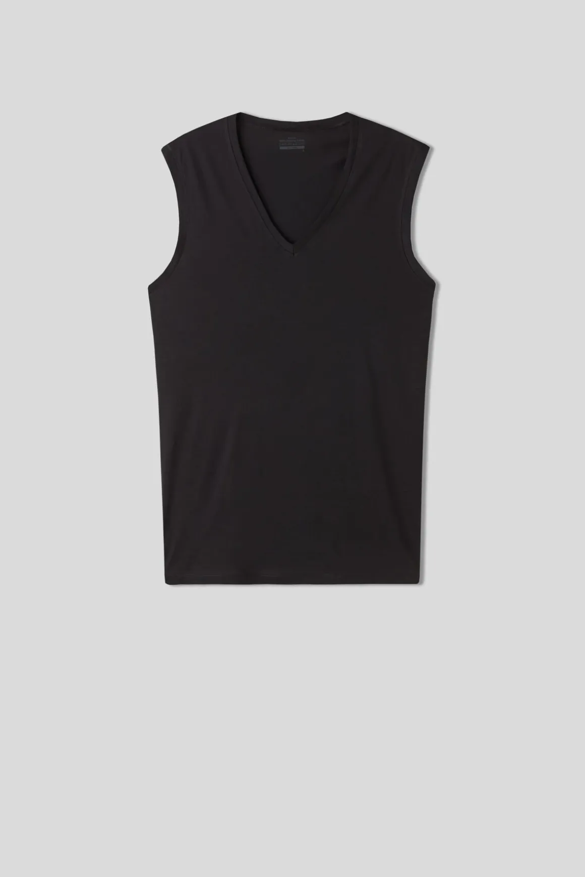 Camiseta de Tirantes con Escote de Pico de Algodón Superior Extrafino