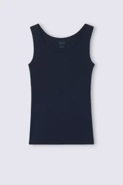 Camiseta de Tirantes con Escote Redondo de Algodón sin Rematar