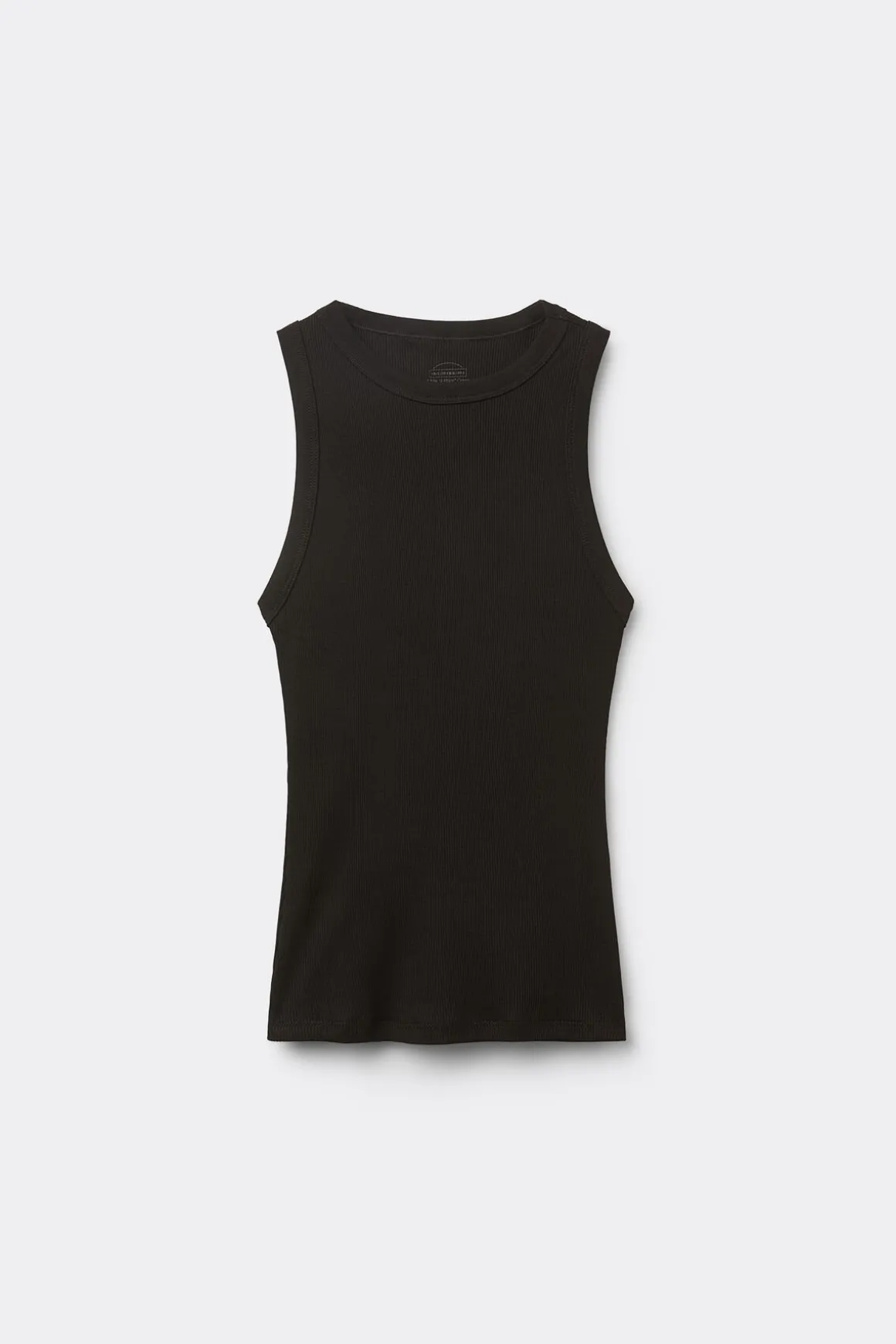 Camiseta de Tirantes de Canalé de Algodón Superior