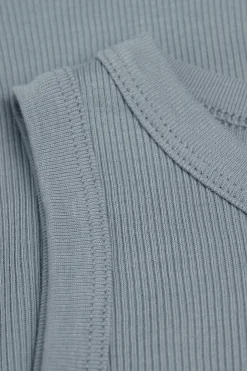 Camiseta de Tirantes de Canalé de Algodón Superior
