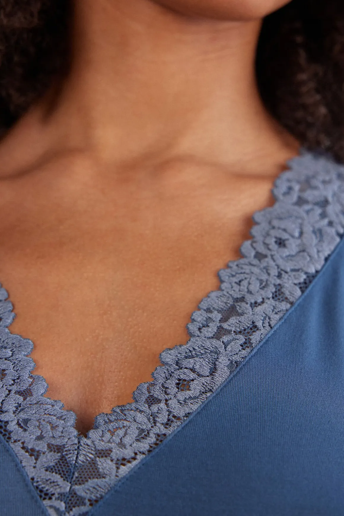 Camiseta de Tirantes de Modal y Encaje Pretty Flower