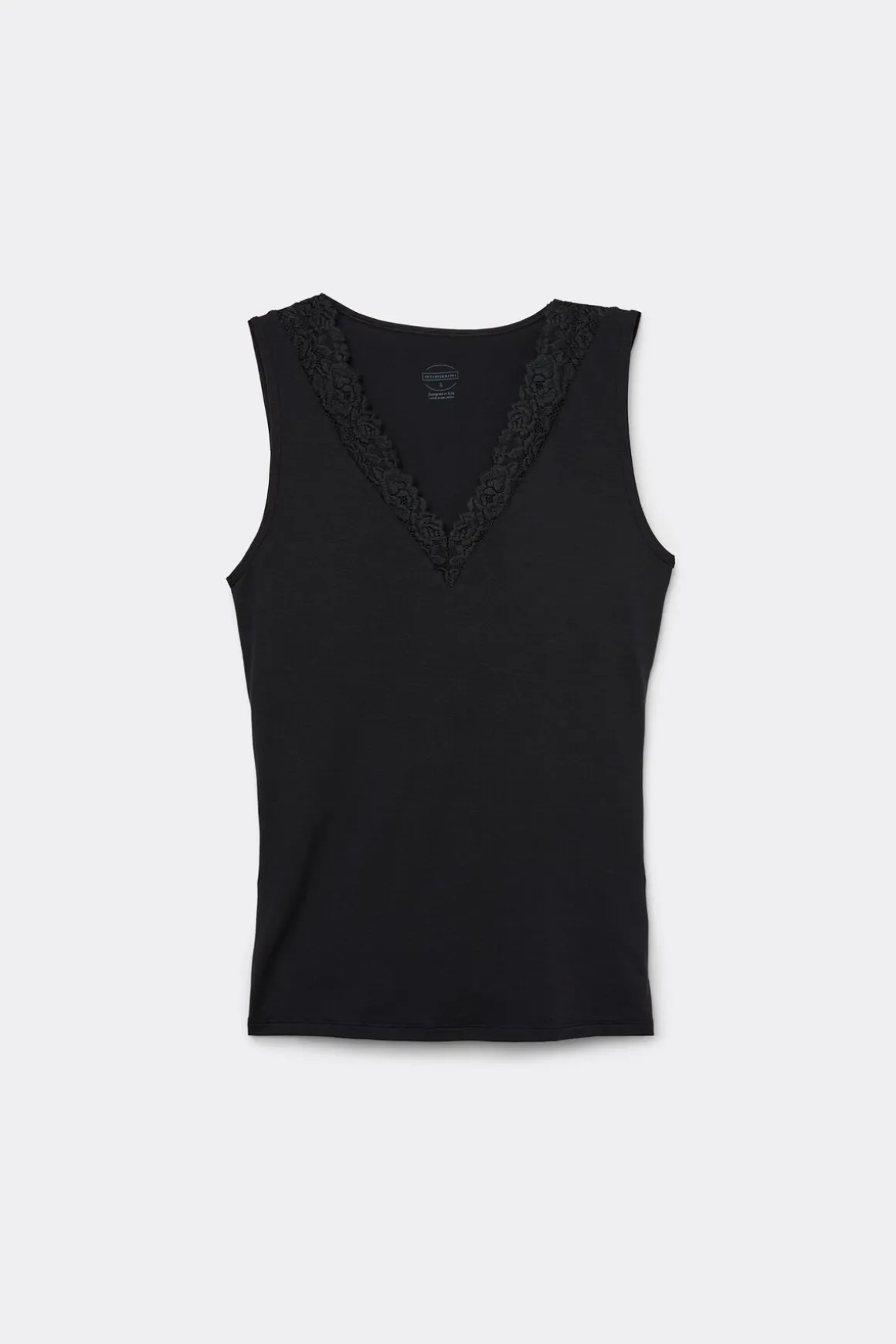 Camiseta de Tirantes de Modal y Encaje Pretty Flower