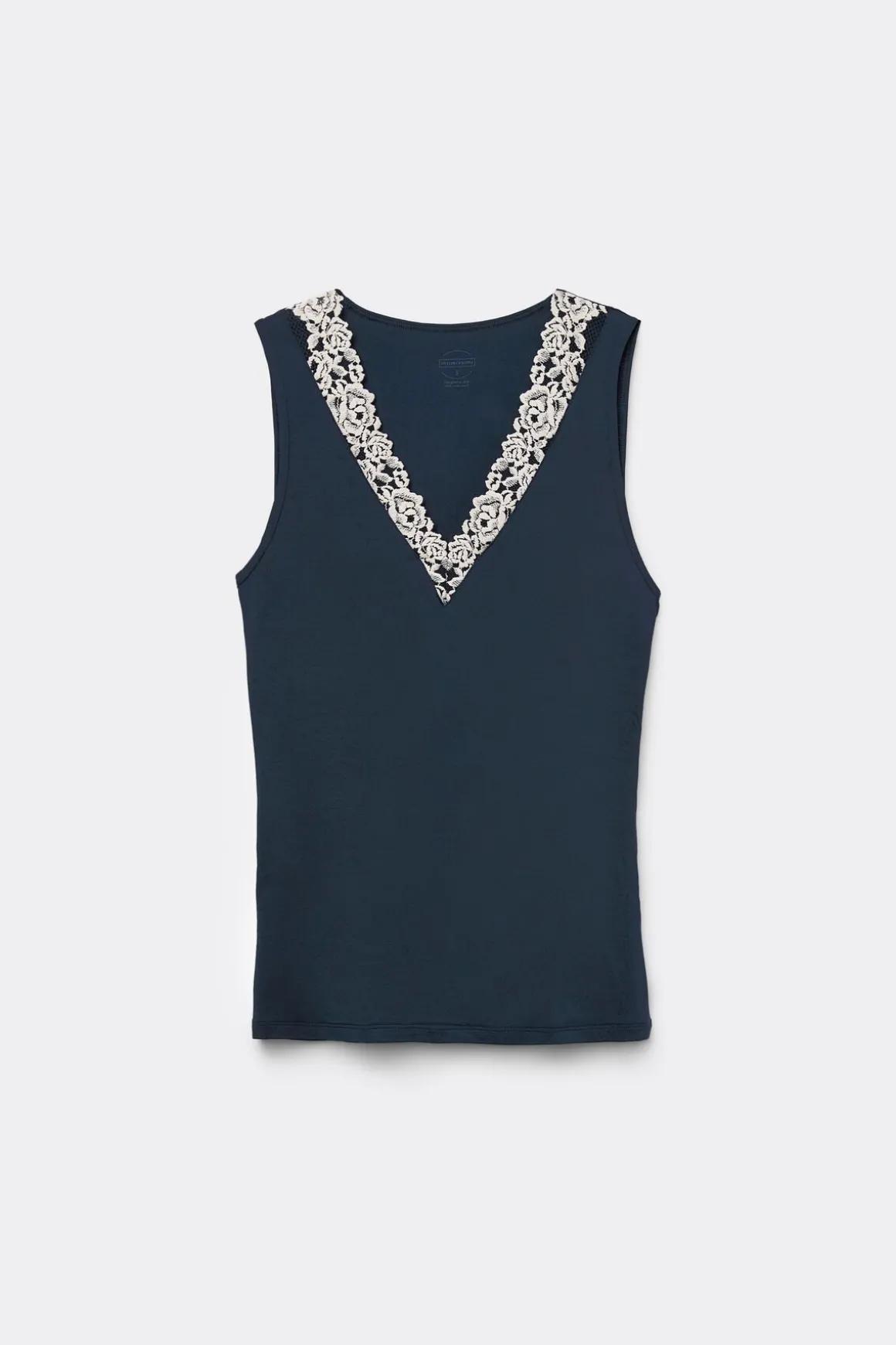 Camiseta de Tirantes de Modal y Encaje Pretty Flower