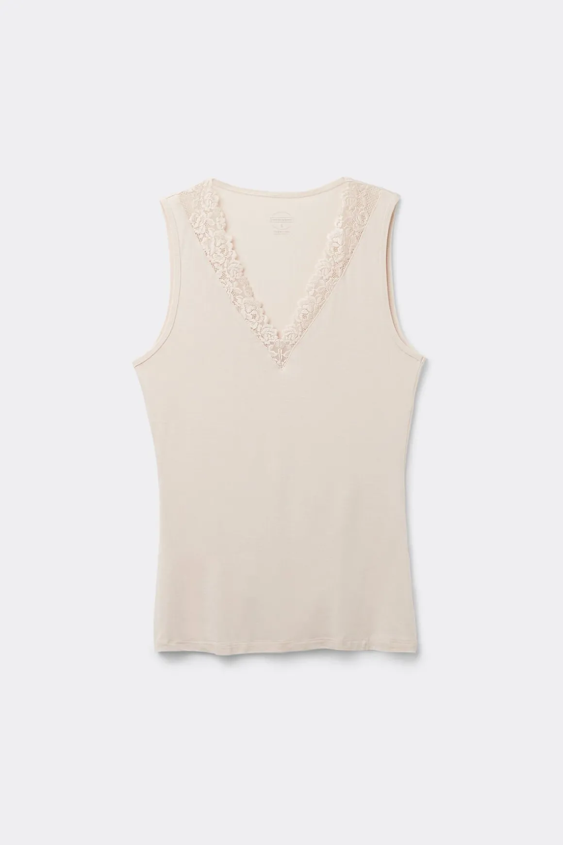 Camiseta de Tirantes de Modal y Encaje Pretty Flower