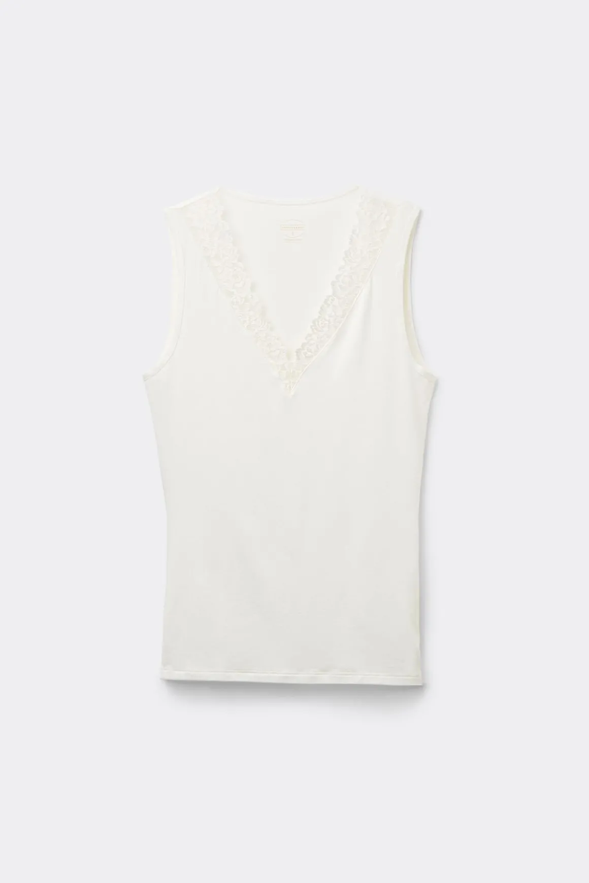 Camiseta de Tirantes de Modal y Encaje Pretty Flower