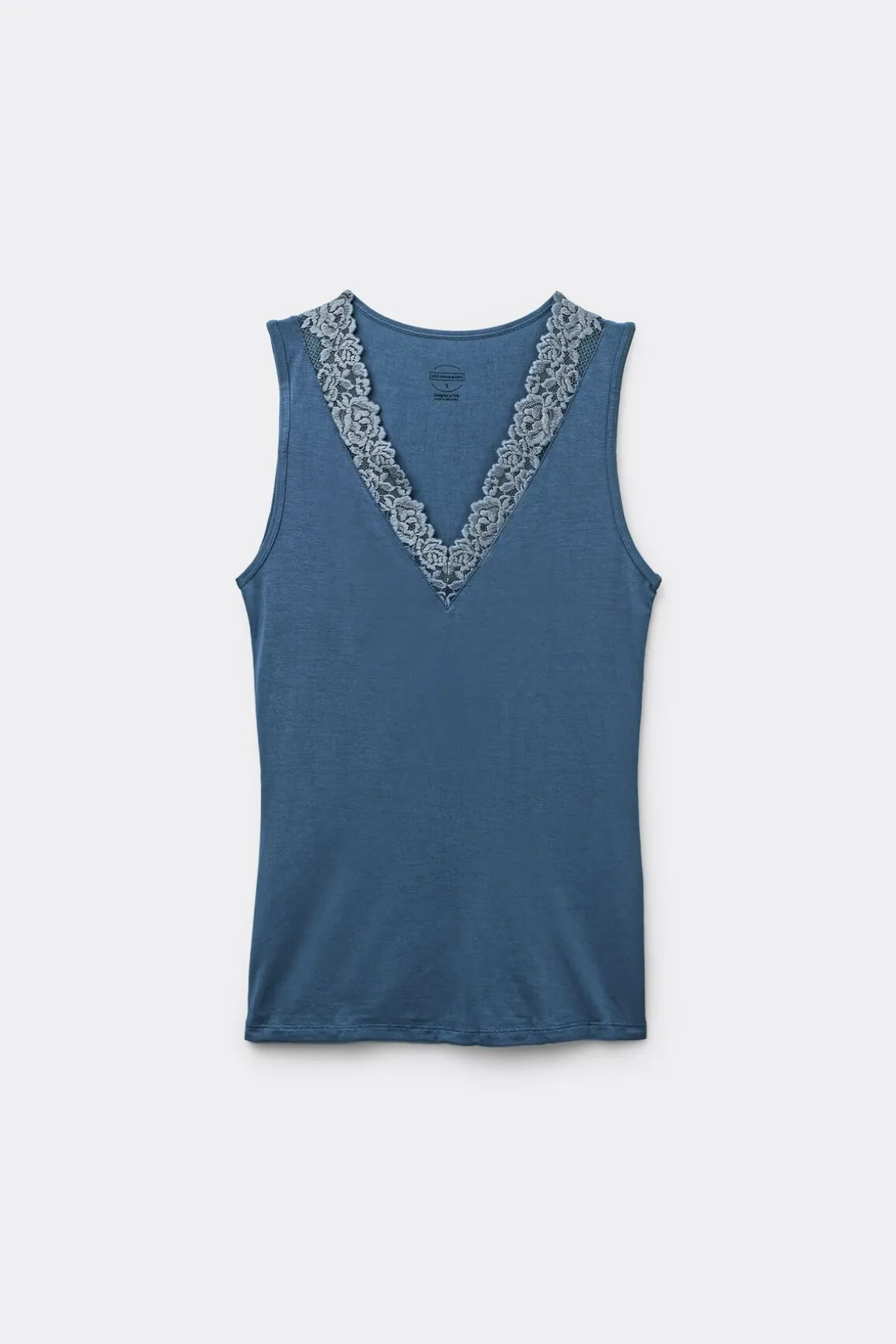 Camiseta de Tirantes de Modal y Encaje Pretty Flower