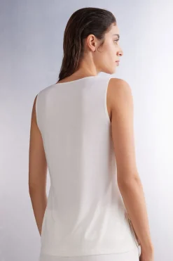 Camiseta de Tirantes de Seda y Modal