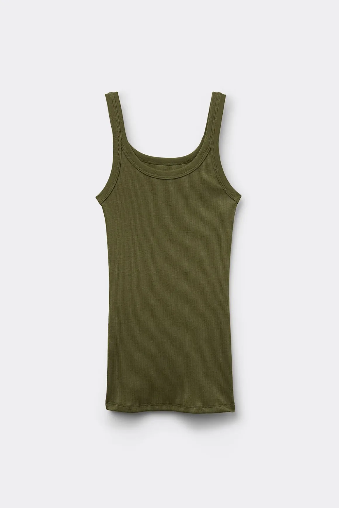 Camiseta de Tirantes Estilo Nadadora de Algodón Superior