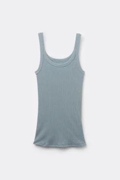Camiseta de Tirantes Estilo Nadadora de Algodón Superior