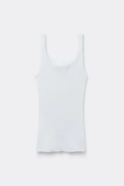 Camiseta de Tirantes Estilo Nadadora de Algodón Superior