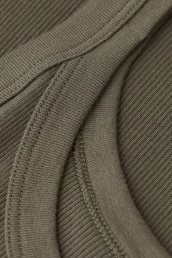 Camiseta de Tirantes Estilo Nadadora de Algodón Superior