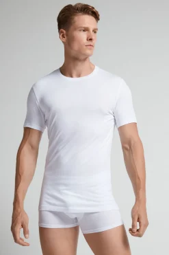 Camiseta manga corta de algodón ajustada