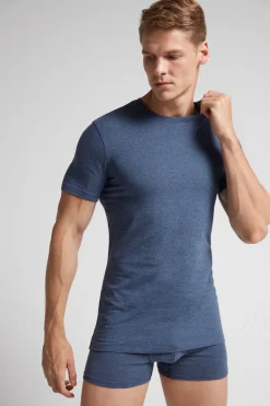 Camiseta manga corta de algodón ajustada