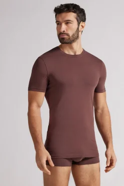 Camiseta manga corta de algodón ajustada