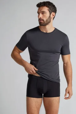 Camiseta manga corta de algodón ajustada