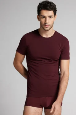 Camiseta manga corta de algodón ajustada