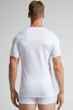 Camiseta manga corta de algodón ajustada