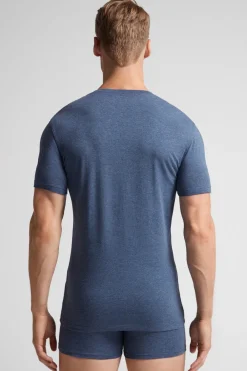 Camiseta manga corta de algodón ajustada