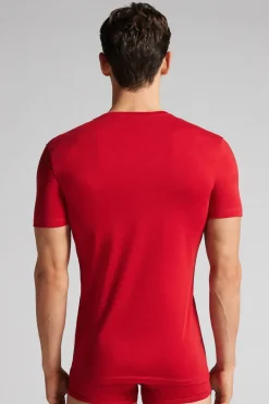 Camiseta manga corta de algodón ajustada