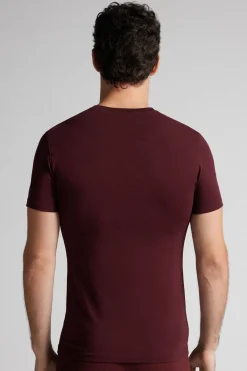 Camiseta manga corta de algodón ajustada