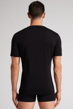Camiseta Manga Corta de Lana Merina Elastizada