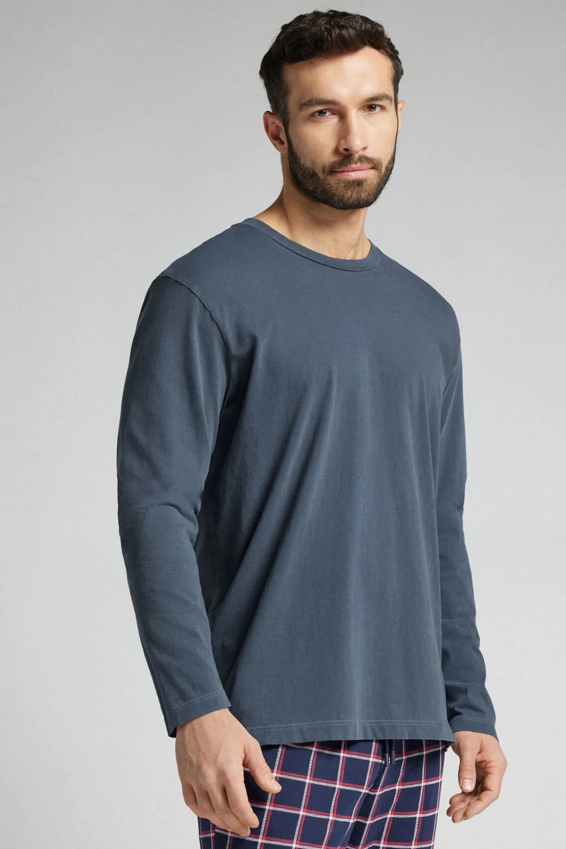 Camiseta Manga Larga de Algodón Washed Collection