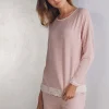 Camiseta Manga Larga de Modal Escote Redondo