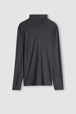 Camiseta Manga Larga Lana Merina Cuello Alto