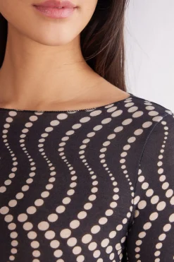 Camiseta Manga Larga Modal Ultralight con Cashmere Estampada Cool Elegance