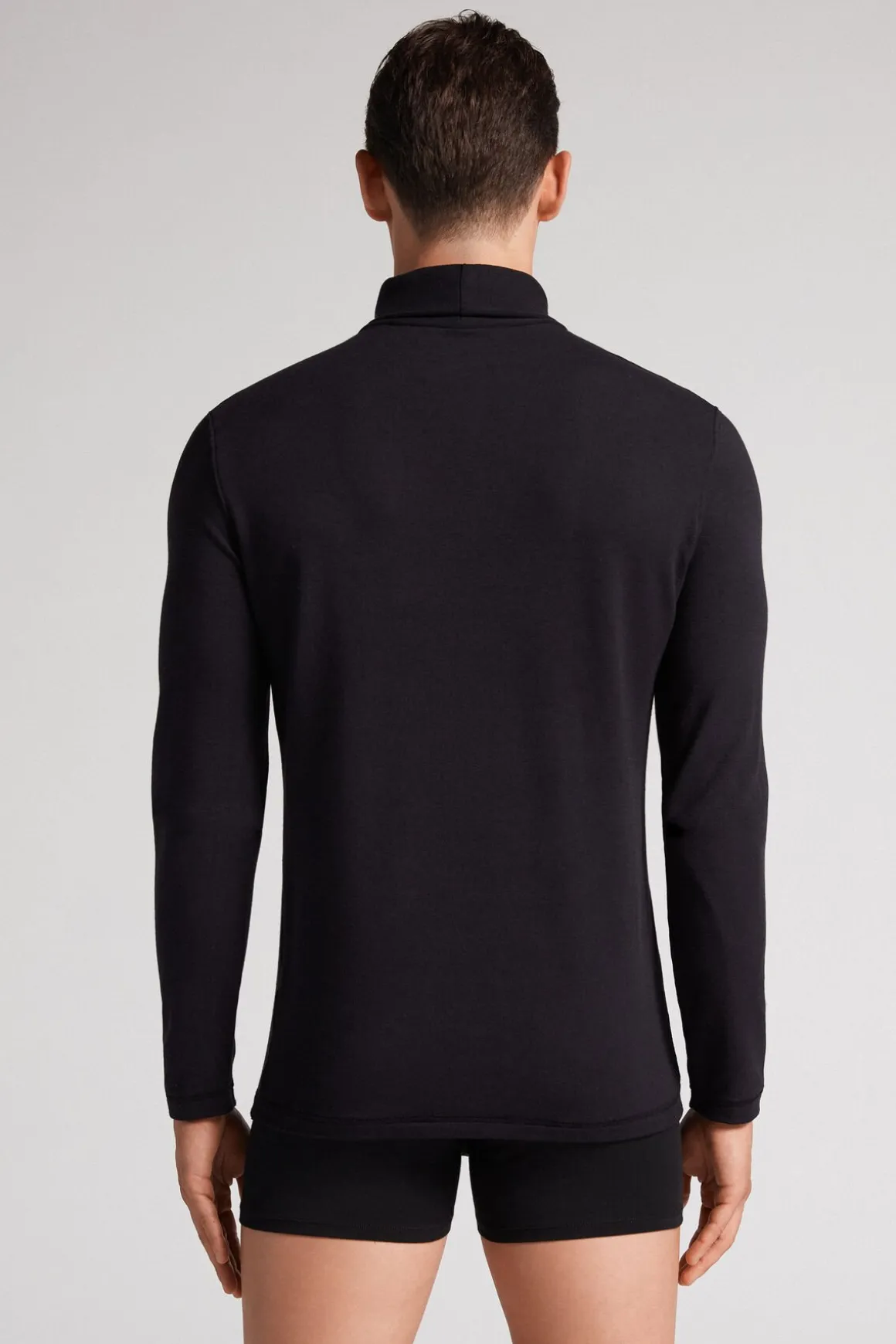 Camiseta Manga Larga Modal Cashmere Cuello Alto