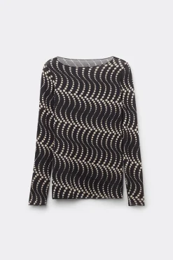 Camiseta Manga Larga Modal Ultralight con Cashmere Estampada Cool Elegance