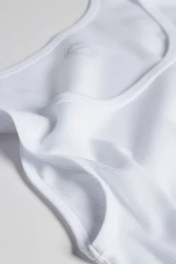 Camiseta sin mangas de hombre en algodón superior con canalé