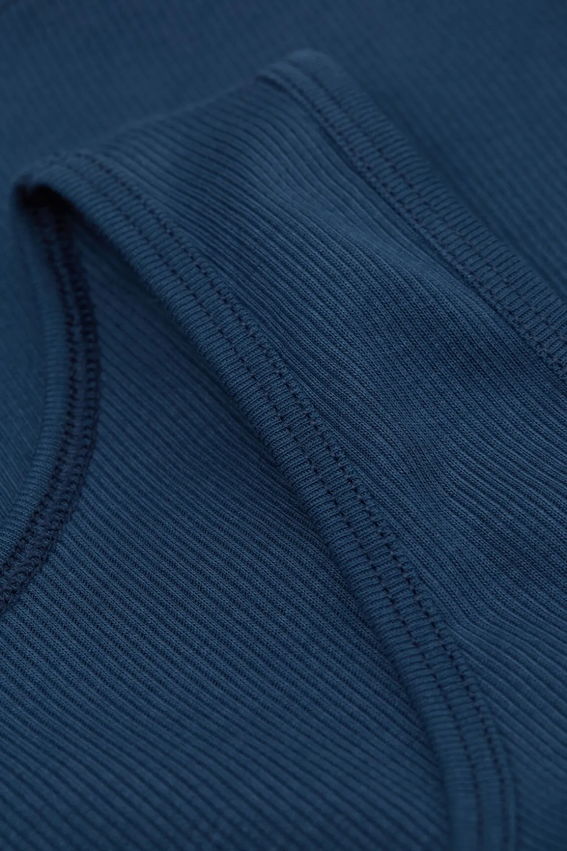 Camiseta sin mangas de hombre en algodón superior con canalé