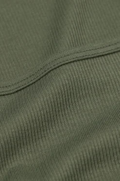 Camiseta sin mangas de hombre en algodón superior con canalé